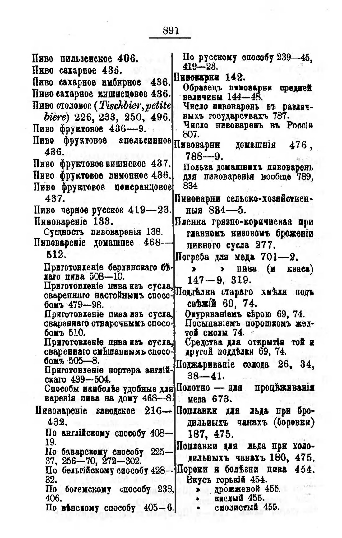 Скан страницы 904 книги «Пивоварение, квасоварение и медоварение»