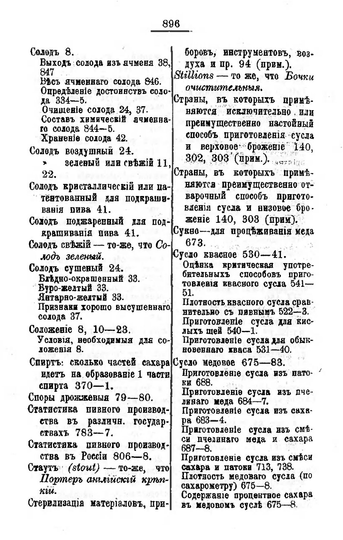 Скан страницы 909 книги «Пивоварение, квасоварение и медоварение»