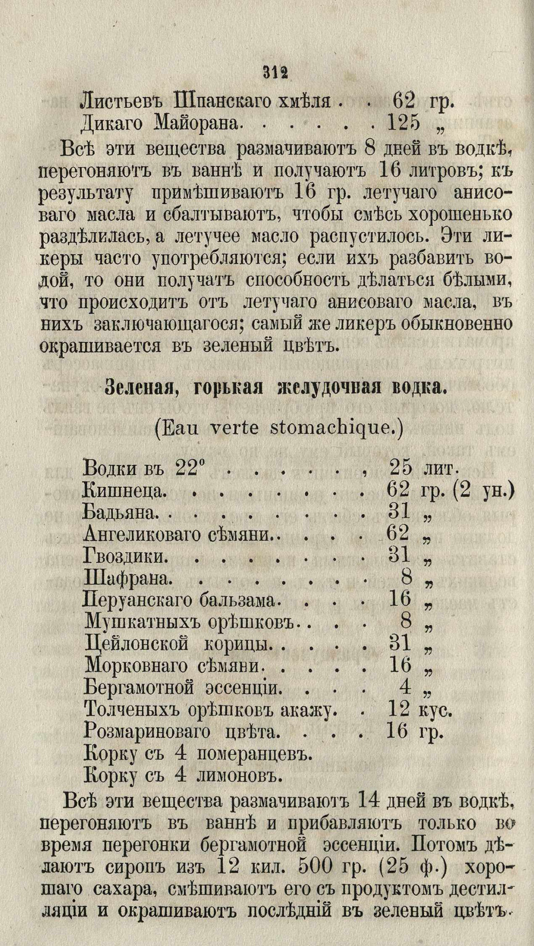 Скан страницы 338 книги «Буфет всевозможных водок»