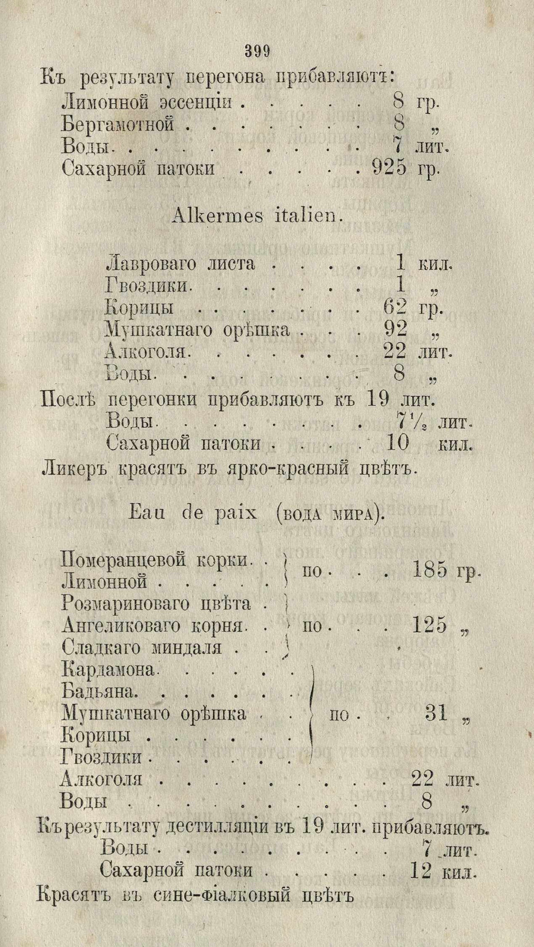 Скан страницы 425 книги «Буфет всевозможных водок»