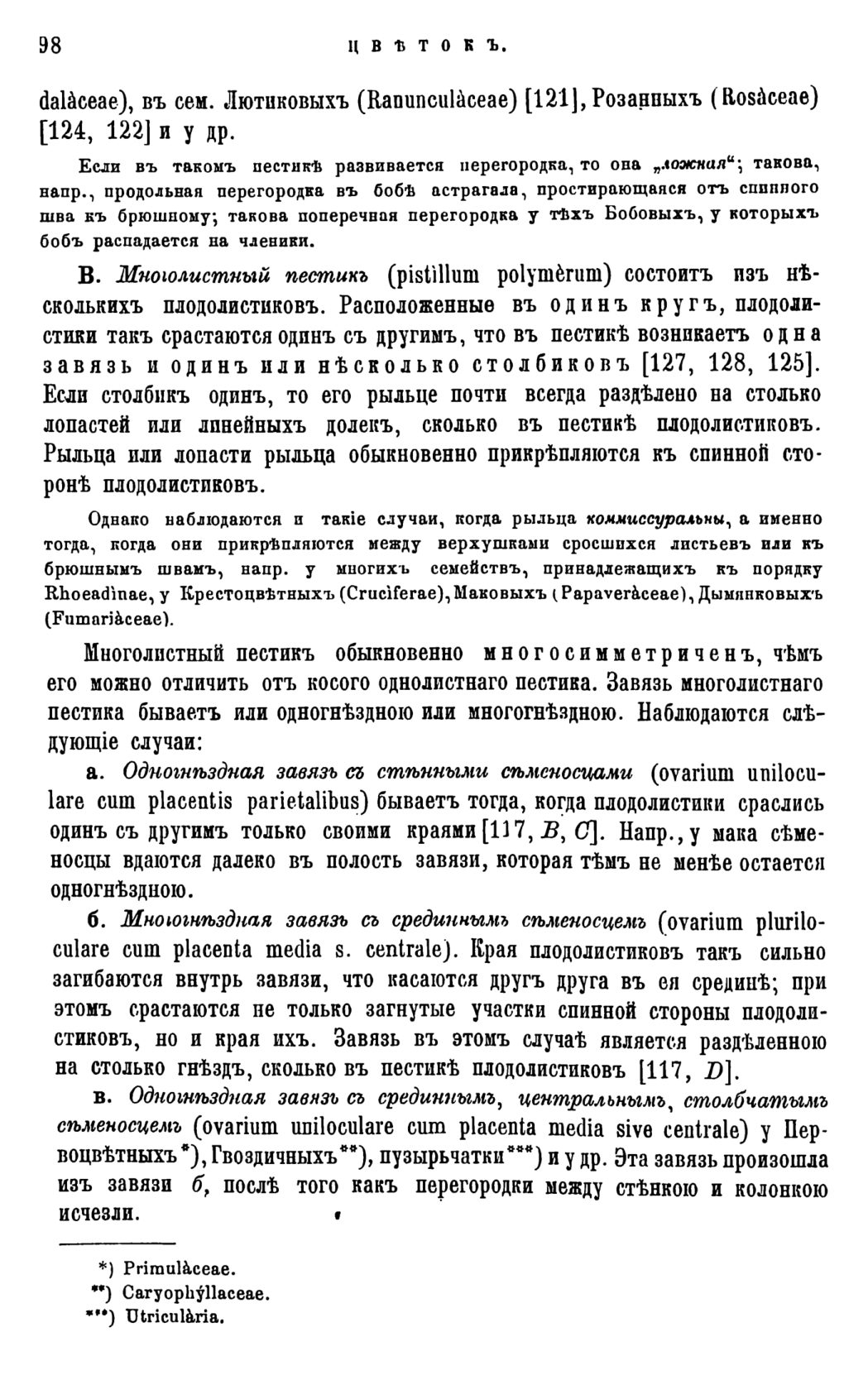 Скан страницы 101 книги «Систематика растений. Часть 1»