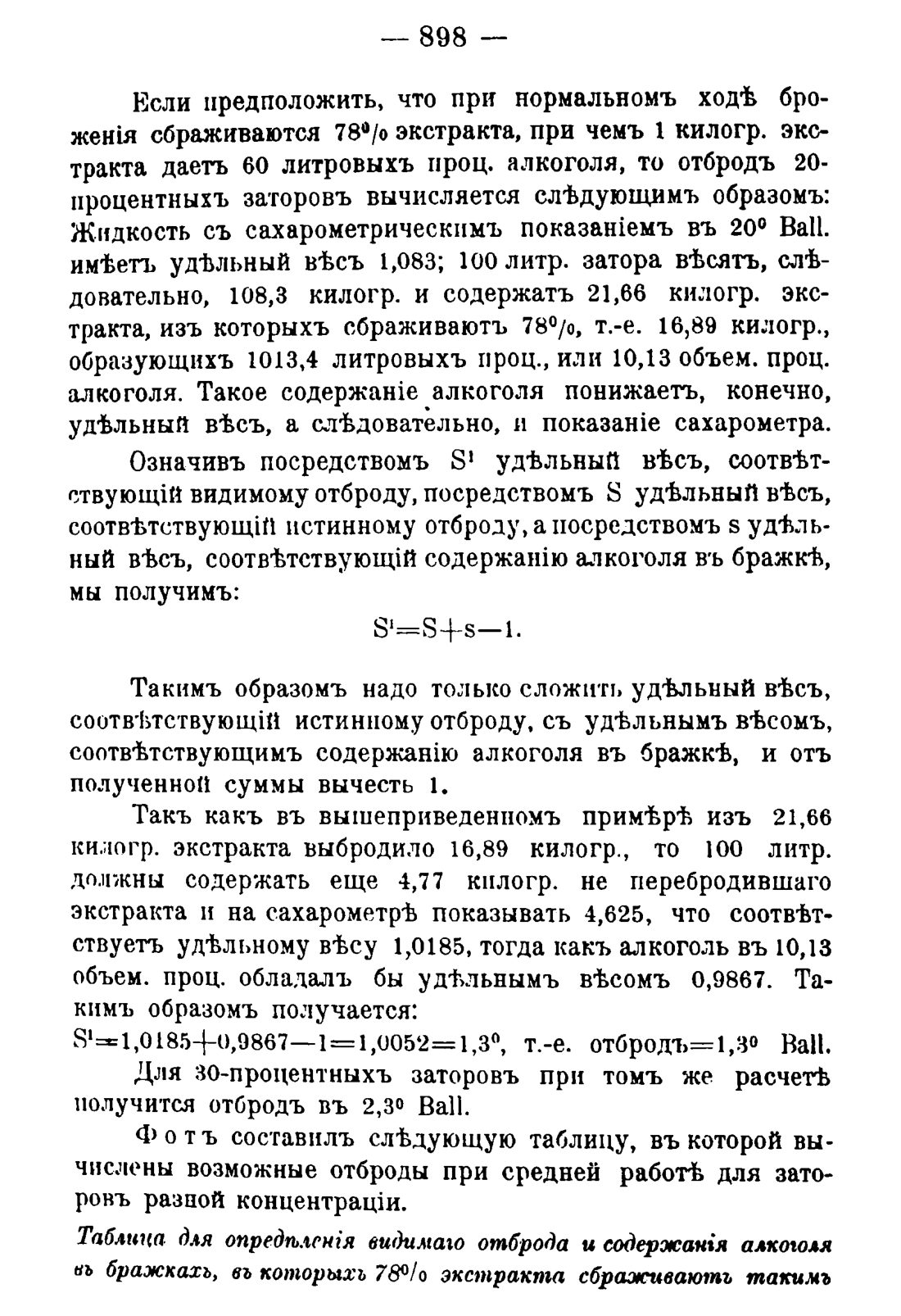 Скан страницы 912 книги «Руководство к винокуренному производству»