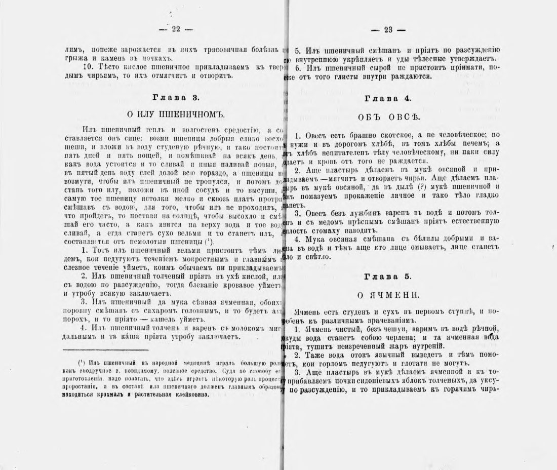Скан страницы 22 книги «Русские простонародные травники и лечебники»