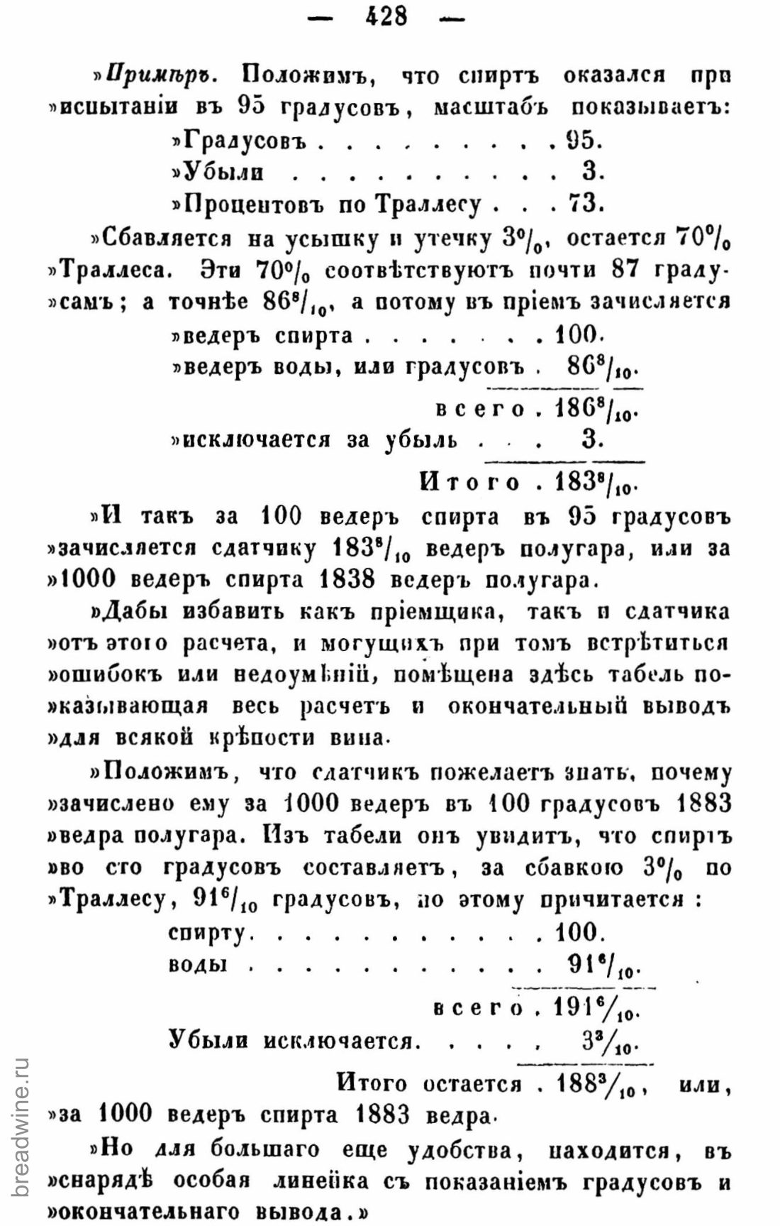Скан страницы 443 книги «Руководство по винокурению»