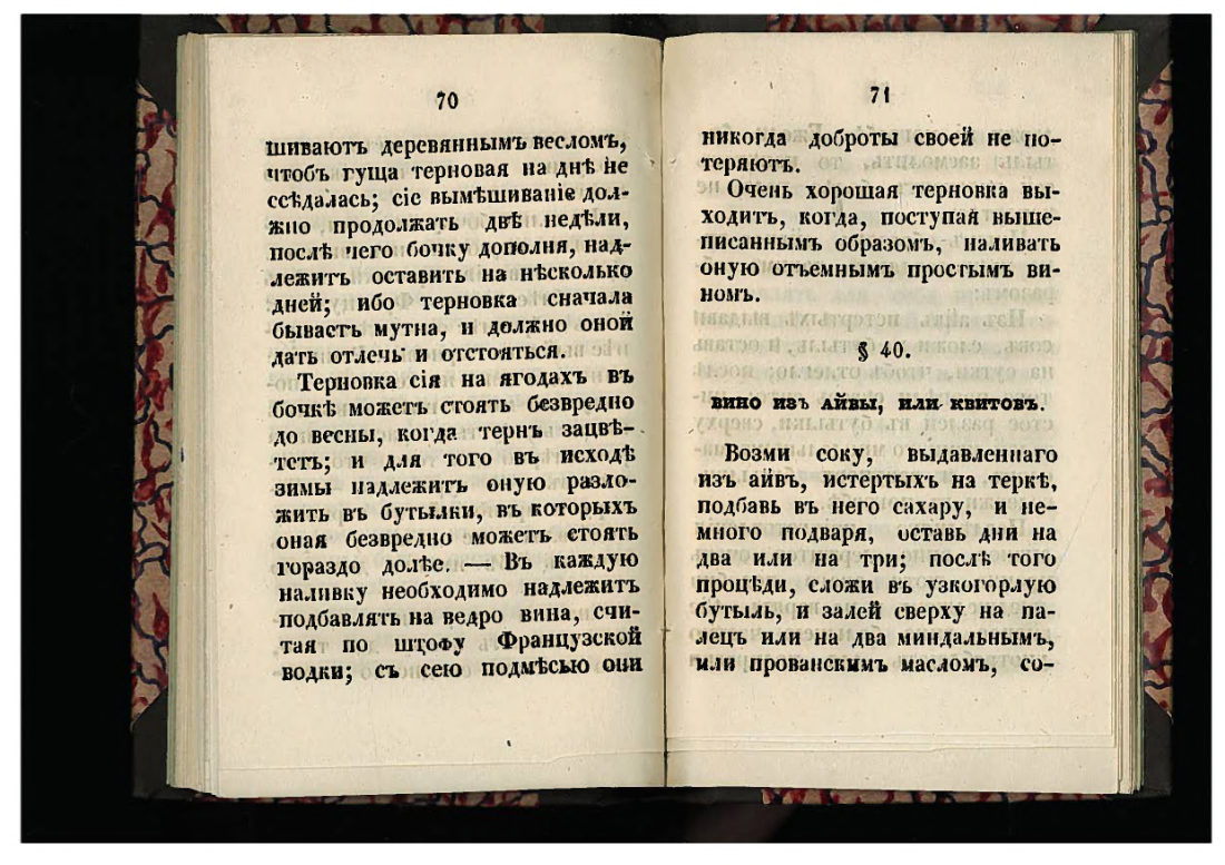 Скан страницы 36 книги «50 малороссийских спообов настаивать»