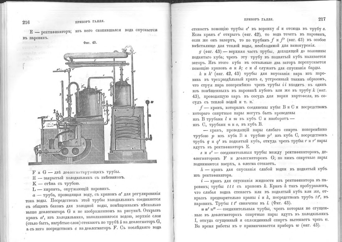 Скан страницы 109 книги «Винокурение. Приготовление спирта и производство сладких, ароматических водок»
