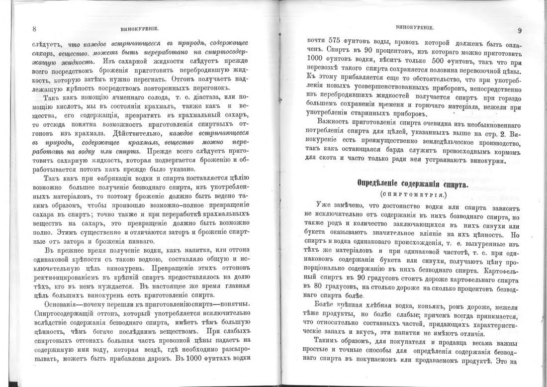 Скан страницы 6 книги «Винокурение. Приготовление спирта и производство сладких, ароматических водок»