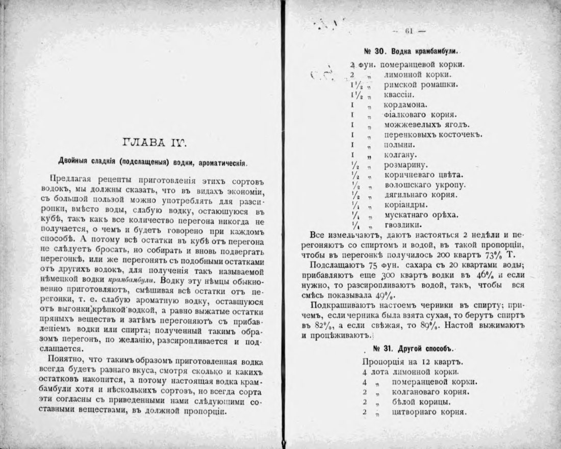 Скан страницы 30 книги «Полный домашний буфет водок и наливок»