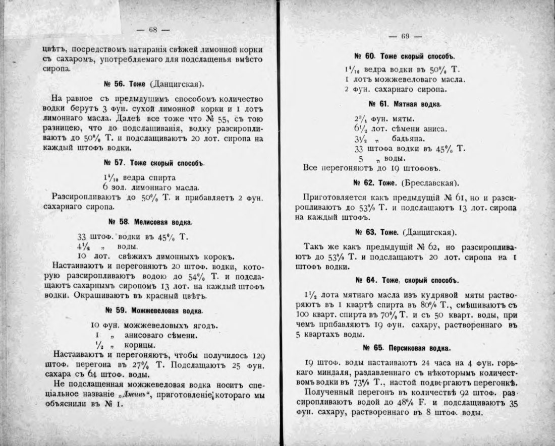 Скан страницы 34 книги «Полный домашний буфет водок и наливок»