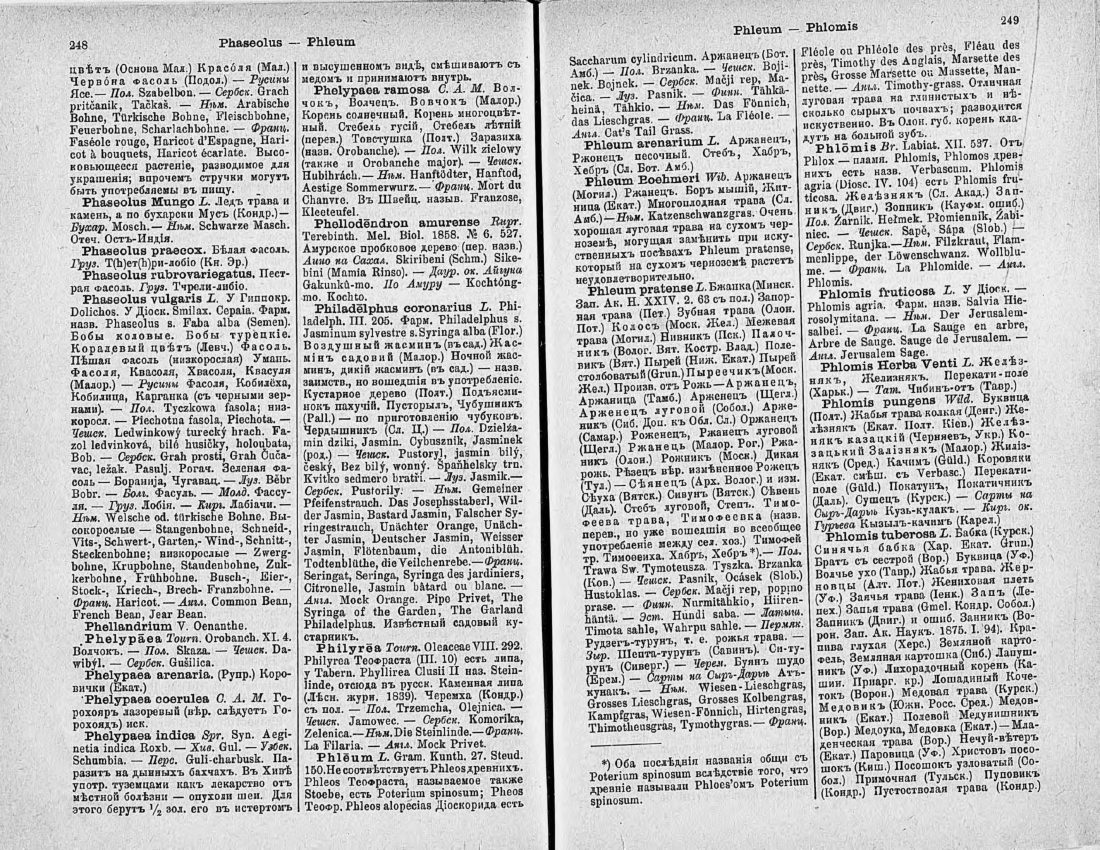 Скан страницы 139 книги «Ботанический Словарь»