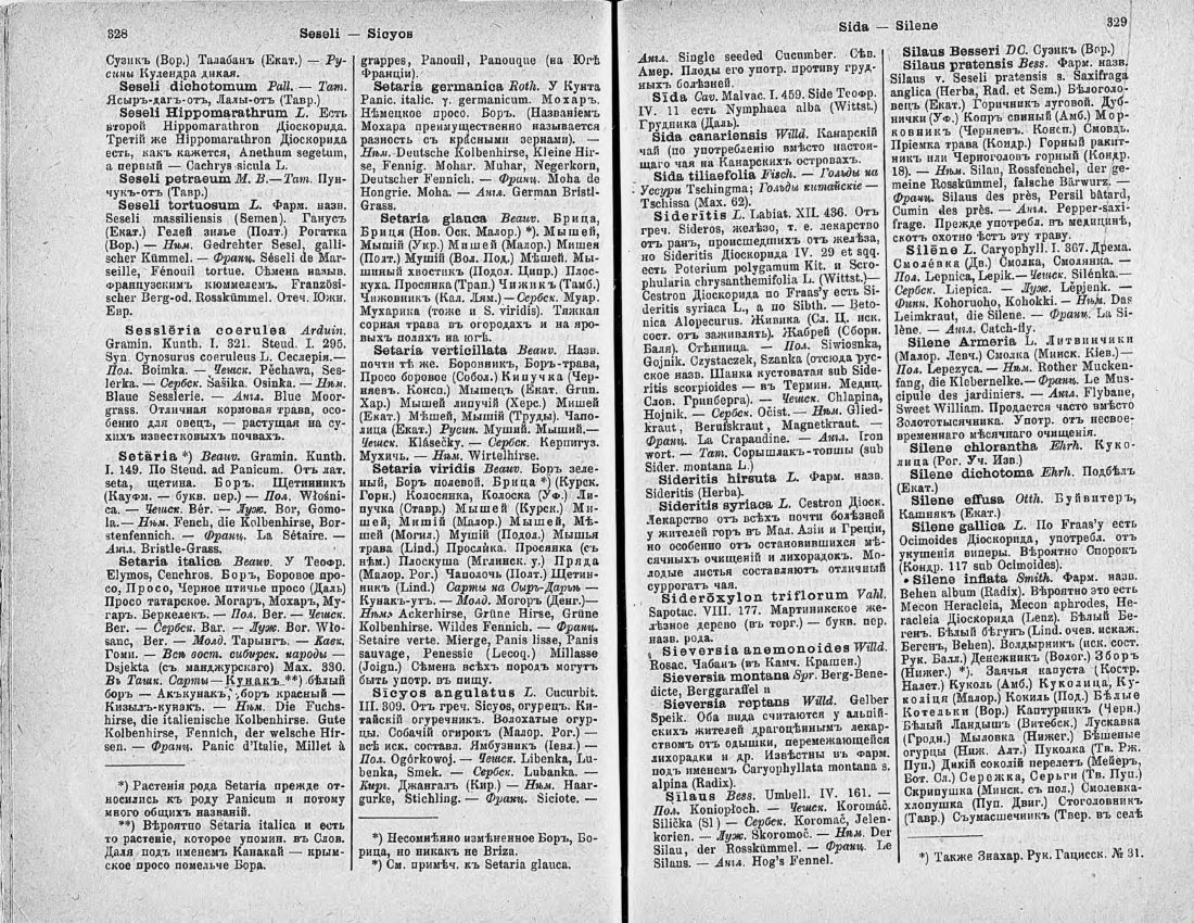 Скан страницы 179 книги «Ботанический Словарь»