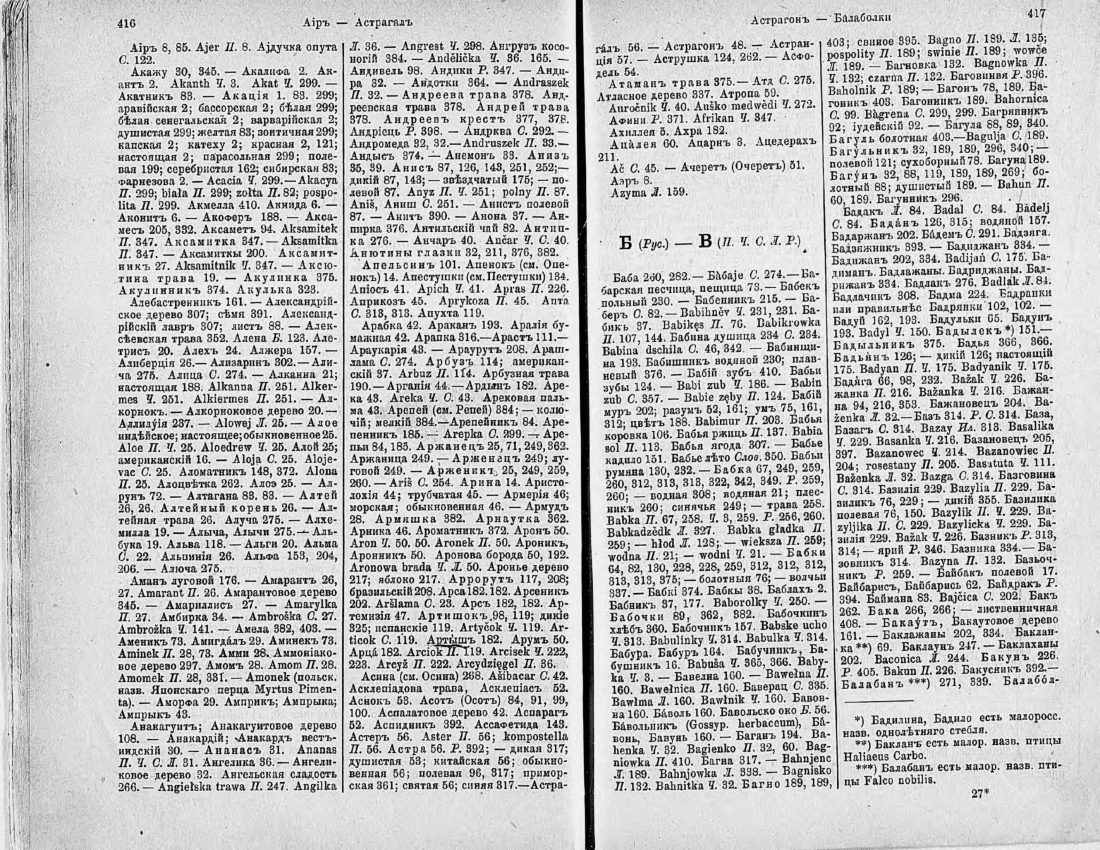 Скан страницы 223 книги «Ботанический Словарь»