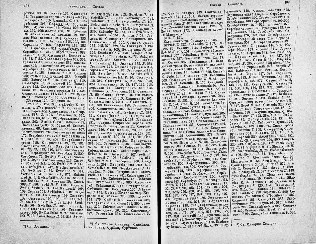 Скан страницы 261 книги «Ботанический Словарь»