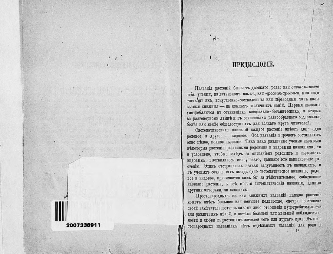 Скан страницы 3 книги «Ботанический Словарь»