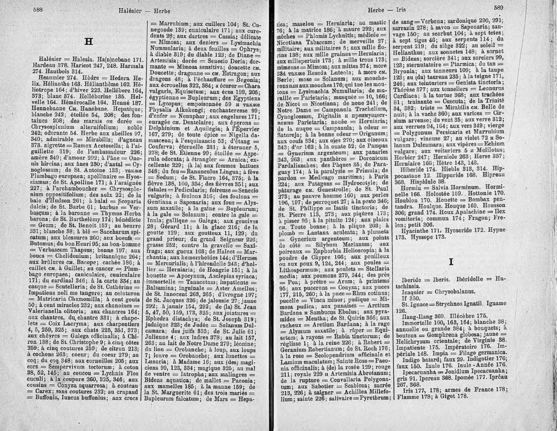 Скан страницы 309 книги «Ботанический Словарь»