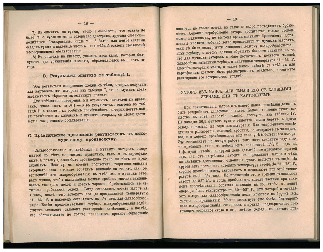 Скан страницы 19 книги «1200 опытов по винокурению»